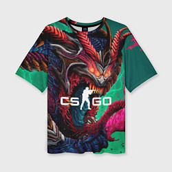 Женская футболка оверсайз CS GO hyper beast skin