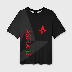 Женская футболка оверсайз Astralis: Dark Style