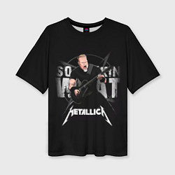 Женская футболка оверсайз Metallica black