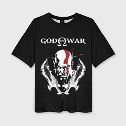 Женская футболка оверсайз God of War: Kratos
