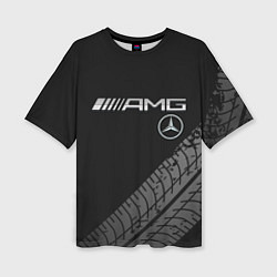 Женская футболка оверсайз Mercedes AMG: Street Racing