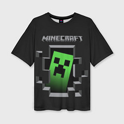 Женская футболка оверсайз Minecraft Creeper