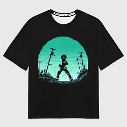 Женская футболка оверсайз Моя геройская академия