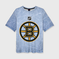 Женская футболка оверсайз Boston Bruins: Hot Ice