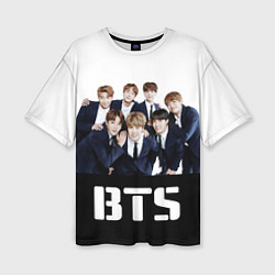 Женская футболка оверсайз BTS постер