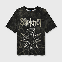Женская футболка оверсайз Slipknot goat