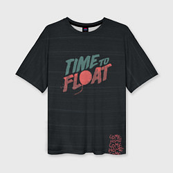 Женская футболка оверсайз Time to float
