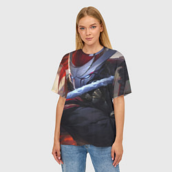 Футболка оверсайз женская Кровавая Луна Ясуо, цвет: 3D-принт — фото 2