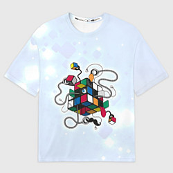 Футболка оверсайз женская Кубик Рубика, цвет: 3D-принт