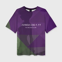 Женская футболка оверсайз Evangelion: 111