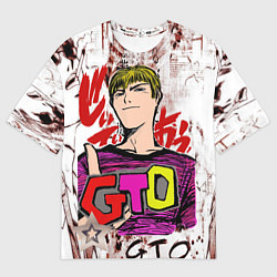 Женская футболка оверсайз GTO Крутой учитель онидзука