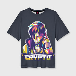 Женская футболка оверсайз Apex Legends Crypto