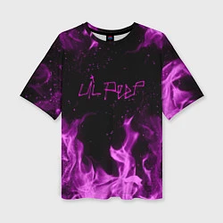 Женская футболка оверсайз LIL PEEP FIRE