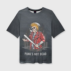 Футболка оверсайз женская Punk??s Not Dead, цвет: 3D-принт