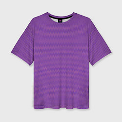 Женская футболка оверсайз Фиолетовая волна