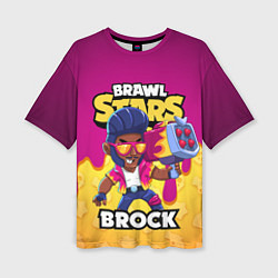 Футболка оверсайз женская BRAWL STARS BROCK, цвет: 3D-принт