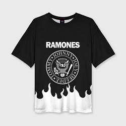 Футболка оверсайз женская RAMONES, цвет: 3D-принт