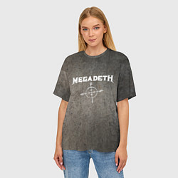 Футболка оверсайз женская Megadeth, цвет: 3D-принт — фото 2