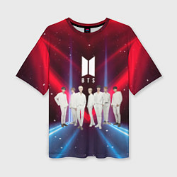 Футболка оверсайз женская BTS, цвет: 3D-принт