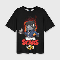 Футболка оверсайз женская Crow Brawl Stars, цвет: 3D-принт