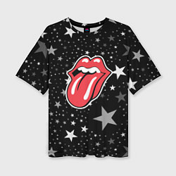 Женская футболка оверсайз Rolling stones star