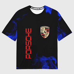 Футболка оверсайз женская Porsche, цвет: 3D-принт