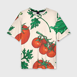 Женская футболка оверсайз Летние овощи