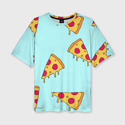 Женская футболка оверсайз Ароматная пицца