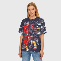 Футболка оверсайз женская Predator - jungle texture, цвет: 3D-принт — фото 2
