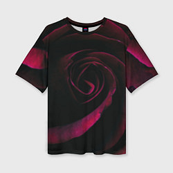 Женская футболка оверсайз Dark Rose
