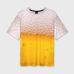 Футболка оверсайз женская ЖИВОЕ ПЕННОЕ, цвет: 3D-принт