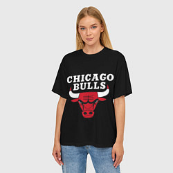 Футболка оверсайз женская CHICAGO BULLS, цвет: 3D-принт — фото 2