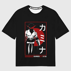 Футболка оверсайз женская Гуррен Лаганн Камина, цвет: 3D-принт