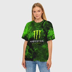 Футболка оверсайз женская MONSTER ENERGY, цвет: 3D-принт — фото 2