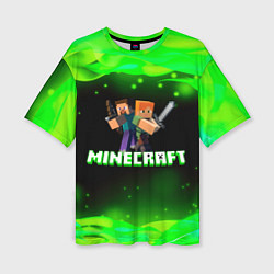 Женская футболка оверсайз Minecraft 1