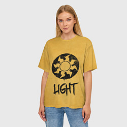 Футболка оверсайз женская Emblems Light, цвет: 3D-принт — фото 2