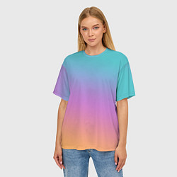 Футболка оверсайз женская Градиент, цвет: 3D-принт — фото 2
