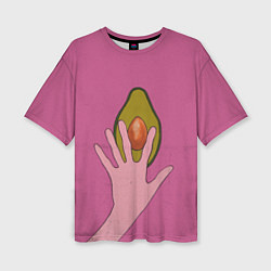 Футболка оверсайз женская Avocado, цвет: 3D-принт