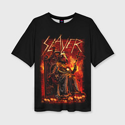 Женская футболка оверсайз Slayer