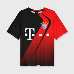 Футболка оверсайз женская FC Bayern Munchen Форма, цвет: 3D-принт