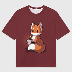 Футболка оверсайз женская Кофе любят не только люди, цвет: 3D-принт