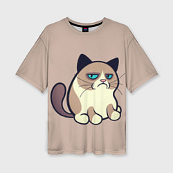 Женская футболка оверсайз Великий Grumpy Cat