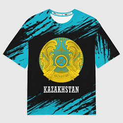 Футболка оверсайз женская KAZAKHSTAN КАЗАХСТАН, цвет: 3D-принт