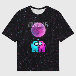Футболка оверсайз женская Among Us Love, цвет: 3D-принт