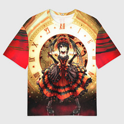 Женская футболка оверсайз Куруми и часы