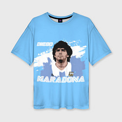 Женская футболка оверсайз Диего Марадона