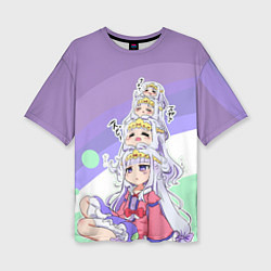 Женская футболка оверсайз Сон в замке демона