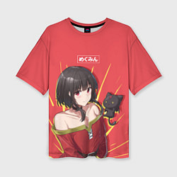 Женская футболка оверсайз Megumin