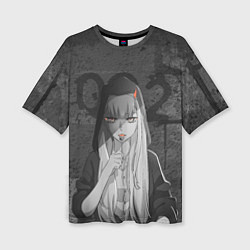 Футболка оверсайз женская Zero Two, цвет: 3D-принт