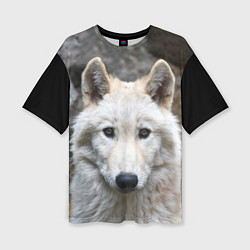 Женская футболка оверсайз Волк